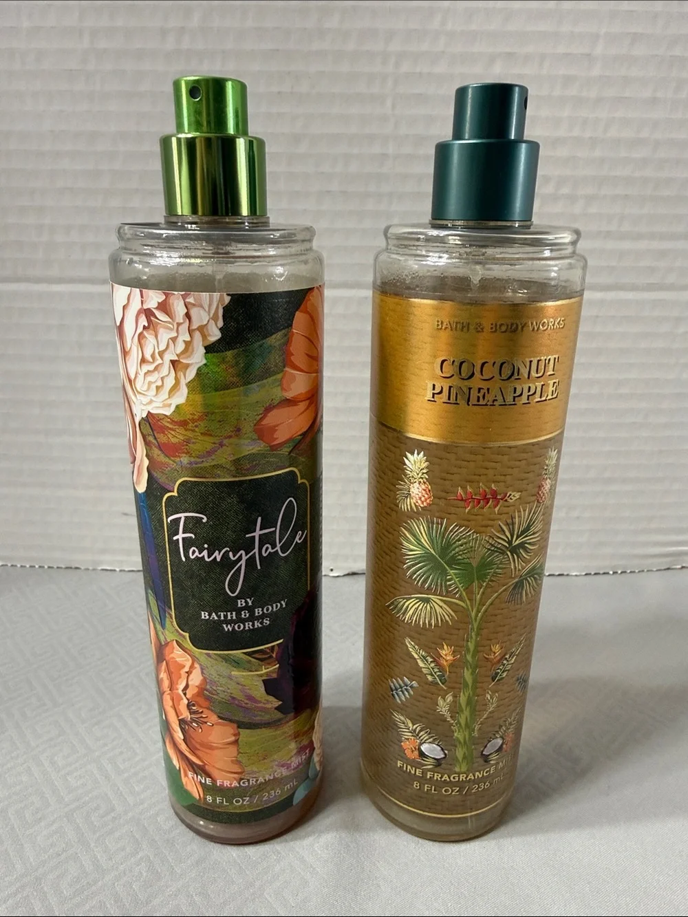 Bath & Body Works Fairytale & Coconut Pineapple Mist Duo no Green, Gold Lot of 2